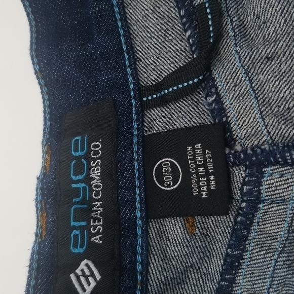 Enyce Jeans by Sean Combs Mens SZ 30/30 Y2K Dark Wash Baggy High Waisted Jeans - Picture 13 of 15